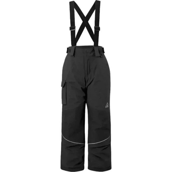 Ripzone Insulated Snow Pants Bib  Black Skiing Winter Kids Size Medium - Picture 1 of 13